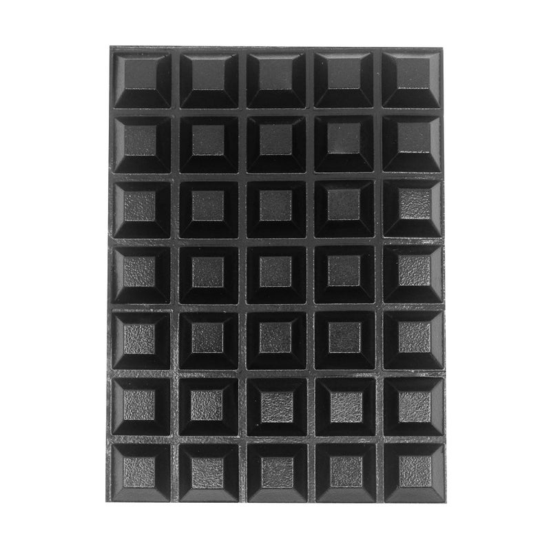Cloverdale Supply PHS Rubber Feet for Electronics - Black Self Adhesive Bumpers - Square Bumper Pads - Non-Slip Stick On Rubber Feet - Tall Cabinet Door Protectors - 35 Pack - Image 1